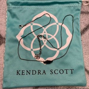 Kendra Scott Black Drusy small pendant necklace
